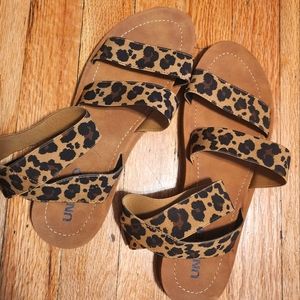 Cute leopard sandals